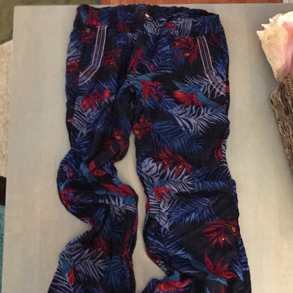 Roxy tropical palazzo pants xl